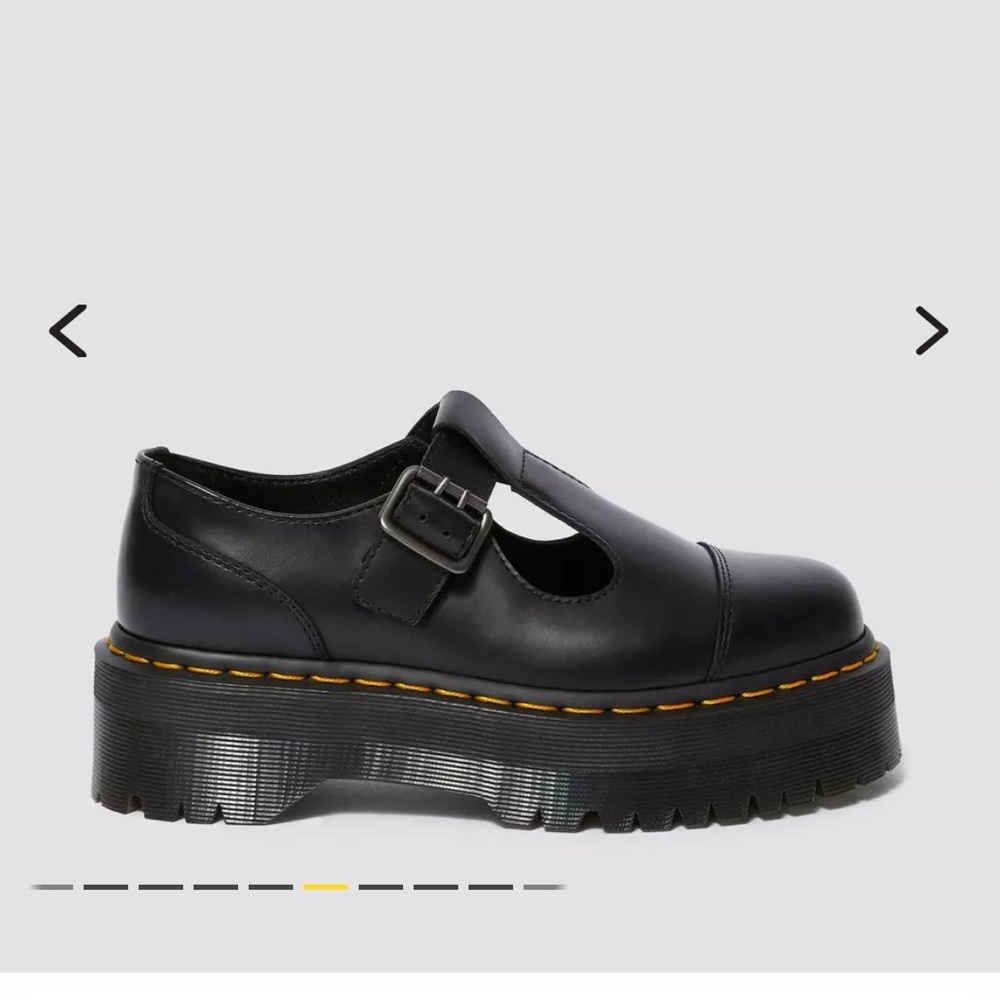 Dr. Martens Bethan Women’s Platform Mary Jane – Black Smooth Leather - Picture 6 of 7